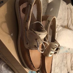 Brand New Gold Sperry’s